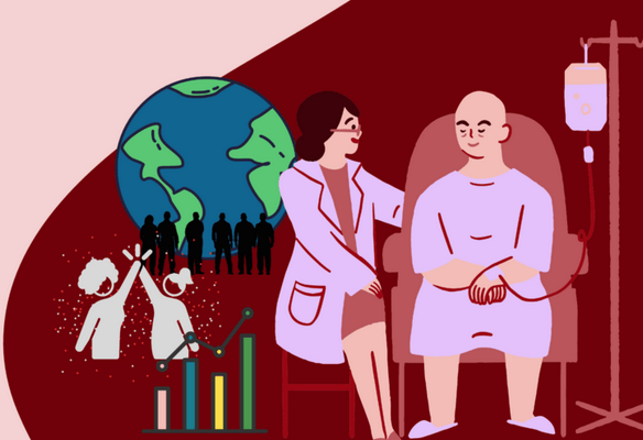 illustration of doctor with patient